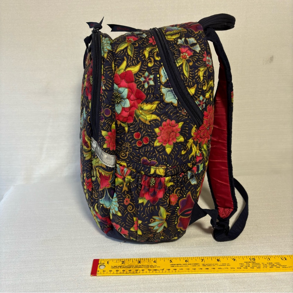 Donna Sharp Quilted Backpack Blue Red Purple Yell… - image 3